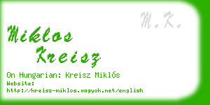 miklos kreisz business card